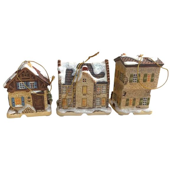 VTG M.I. Hummel Bavarian Village Christmas Ornaments Set of 3 "Little Shoemaker" - Picture 3 of 8